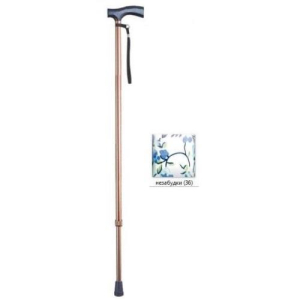 Трость бронза т-образн.рук. незабудки /арт. 10090/f/