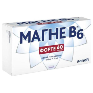 Магне b6 форте таблетки покрытые пленочной оболочкой №60