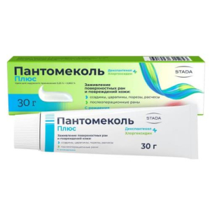 Пантомеколь плюс крем для наружного применения 5.25% + 0.802% 30г