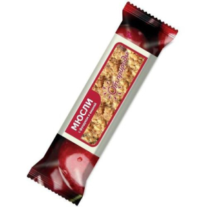 Батончик мюсли фундук + вишня 25г. на фруктозе /факел-дизайн/