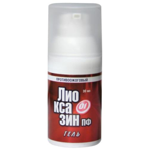 Лиоксазин-пф гель 30мл ср-во перевяз. п/ожоговое