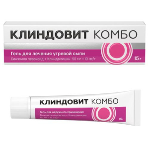 Клиндовит комбо гель для наружного применения 50мг/г + 10мг/г 15г