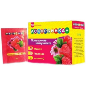 Аскорбинка плюс порошок для приготовления напитка №10 эхинацея + малина