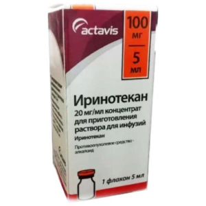 Иринотекан концентрат для приготовления раствора для инфузий 20мг/мл 5мл №1