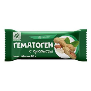 Гематоген плитка 40г с арахисом /экзон/