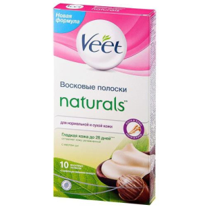 Вит полоски восковые д/депил. масло ши №10 [veet]