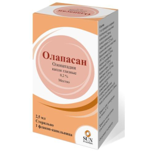 Олапасан капли глазные 0,2% 2.5мл