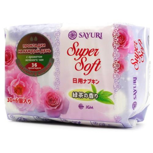 Саюри супер софт прокладки ежедневные №36 зеленый чай