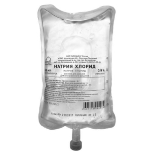 Натрия хлорид раствор для инфузий 0,9% 500мл №22