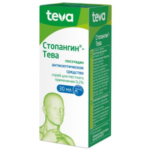 Стопангин-тева спрей для местного применения 0,2% 30мл в комплекте с аппликатором