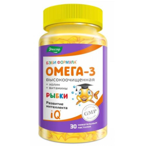 Эвалар бэби формула рыбки пастилки жевательные №30 омега-3