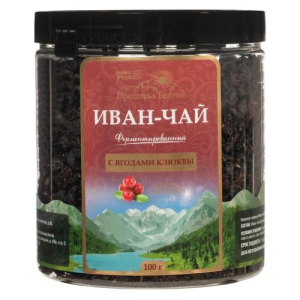 Предгорья белухи иван-чай чайный напиток 100г ферментир с ягодами клюквы