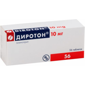 Диротон таблетки 10мг №56 