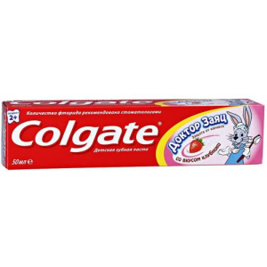 Колгейт зубная паста детская 50мл доктор заяц клубника