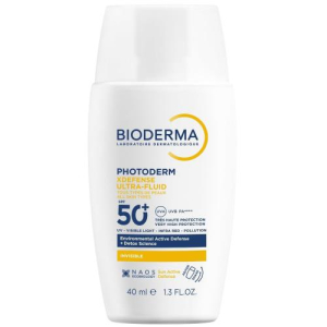 Биодерма фотодерм иксдефенс флюид солнцезащитный 40мл spf50 для всех типов кожи, светлый оттенок