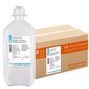 Натрия хлорид-солофарм раствор для инфузий 0,9% 500мл №20