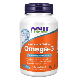 Нау фудс омега-3 капсулы 180epa/120dha 1000мг №100 бад