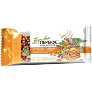 Здоровый перекус батончик орех + мед 55/60г.