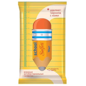 Салфети салфетки влажные очищ. скул school №10