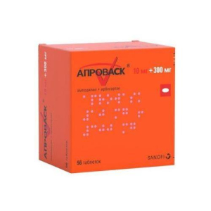 Апроваск таблетки покрытые пленочной оболочкой 10мг+300мг №56