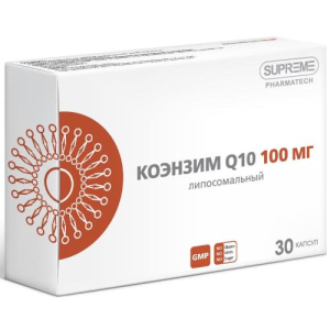 Суприм фарматех липосомальный коэнзим q10 капсулы 100мг 548мг №30 бад