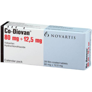 Ко-диован таблетки покрытые пленочной оболочкой 80мг + 12.5мг №28 