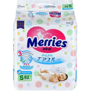 Мерриес подгузники детские №82 р.s 4-8кг