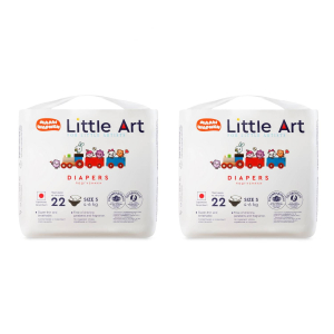 Литтл арт детские подгузники  для новорожденных, до 5 кг малышарики 22шт