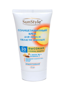 Сан стайл крем солнцезащ. д/лица декольте spf30 75мл. [sun stile]