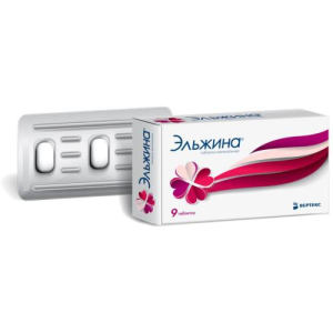 Эльжина таблетки вагинальные 65000ме + 500мг + 3мг + 100мг №9