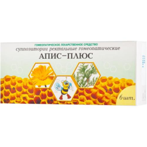 Апис-плюс суппозитории ректальные гомеопатические №6