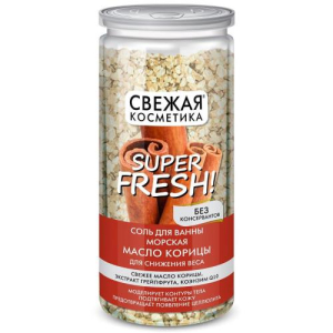 Свежая косметика морская соль для ванн 480г для снижения веса масло корицы