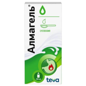 Алмагель суспензия для приема внутрь 250мл в комплекте с ложкой мерной