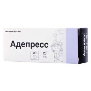 Адепресс таблетки покрытые оболочкой 20мг №30