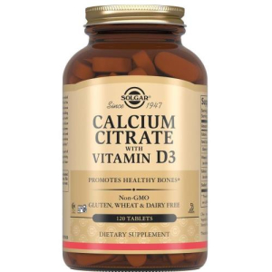 Солгар кальция цитрат таблетки №120 витамин Д3 бад