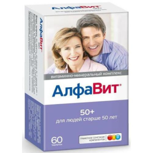 Алфавит 50 +  таблетки №60 витамин.- минеральн. комплекс бад