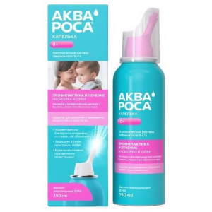 Аквароса капелька средство для орошения и промывания носа 0,9% 150мл душ