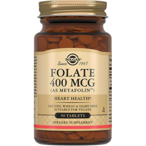 Солгар фолат (ас метафолин) таблетки 0,4мг 250мг №50 бад
