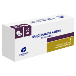 Варденафил канон таблетки покрытые пленочной оболочкой 20мг №4
