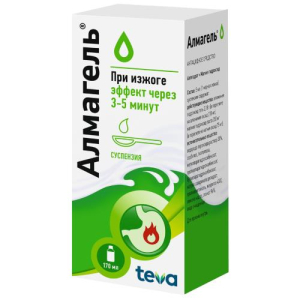 Алмагель суспензия для приема внутрь 170мл в комплекте с ложкой мерной