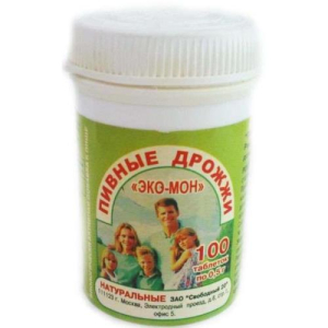 Пивные дрожжи эко-мон натуральные таблетки №100 бад
