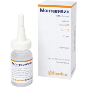 Монтевизин капли глазные 0,05% 10мл в комплекте с насадкой дозирующей