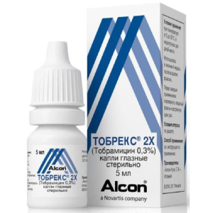 Тобрекс 2х капли глазные 0.3% 5мл
