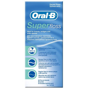 Орал би зубная нить супер флосс 50м