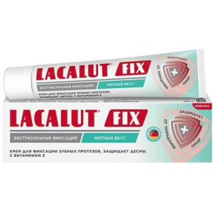 Лакалют фикс крем для фиксации зубных протезов 40мл экстрасильный мятный