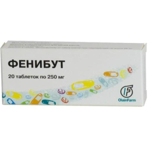 Фенибут таблетки 250мг №20 