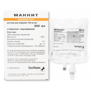 Маннит раствор для инфузий 150мг/мл 200мл №1