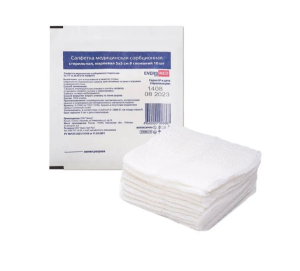 Эверсмед салфетки марлевые стерильные №10 8сл 5х5см