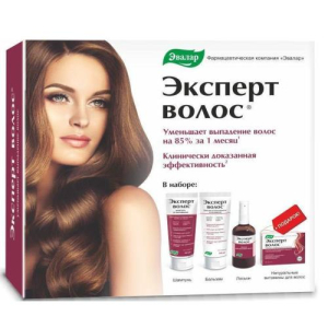 Эвалар эксперт волос набор подарочный (шампунь 250мл +  бальзам 250мл +  лосьон 100мл +  таб. №60)