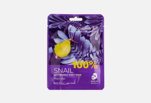 Коримо маска тканевая 22г сокращение морщин 100% snail